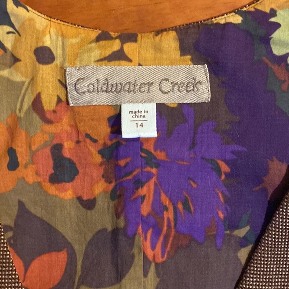 SALE Tweed vest floral lining 14 Coldwater Creek NWOT - Picture 8 of 15